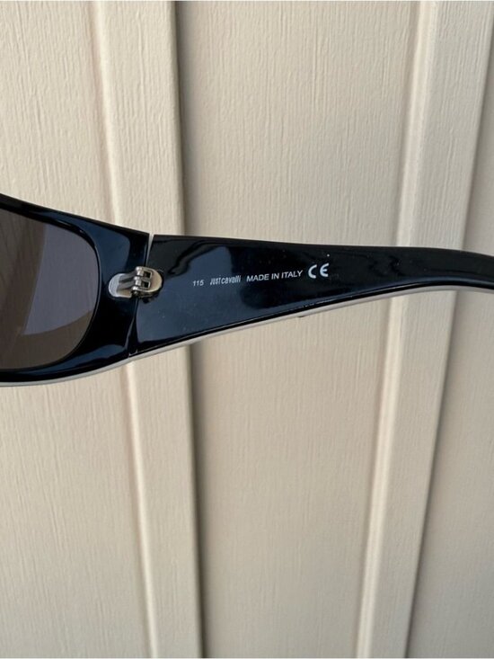 Just Cavalli Y2K Black and White Logo Oversized Sunglasses main image 5